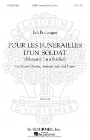 Boulanger: Pour les Funerailles d'un Soldat SATB published by Schirmer