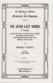 Schutz: The Seven Last Words of Christ SATTB published by Schirmer