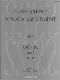 Schubert: Sonata Movement for Violin published by Stainer & Bell