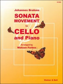 Brahms: Sonata Movement for Cello published by Stainer & Bell