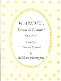 Handel: Sonata in G Minor Opus 1/6 for Viola published by Stainer and Bell