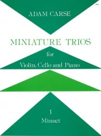 Carse: Miniature Trios for Violin, Cello & Piano - Minuet published by Stainer & Bell