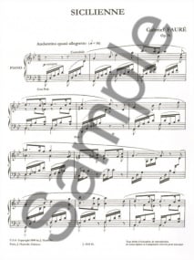 Faure: Sicilienne Opus 78 for Piano published by Leduc