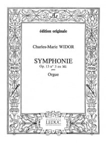 Widor: Symphonie No. 3 Opus 13 for Organ published by Hamelle