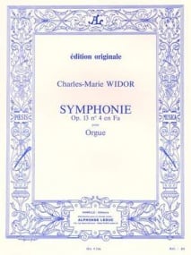 Widor: Symphonie No. 4 Opus 13 for Organ published by Hamelle