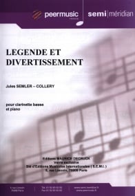 Semler-Collery: Legende Et Divertissement for Bass Clarinet published by Peer Music