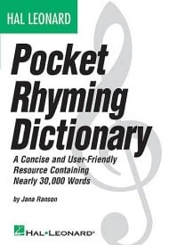 Pocket Rhyming Dictionary published by Hal Leonard