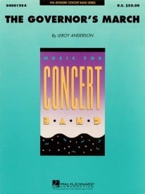 The Governor's march for Concert Band published by Hal Leonard - Set (Score & Parts)