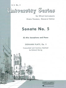 Platti: Sonata No. 5 for Alto Saxophone published by Rubank
