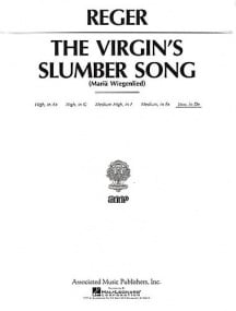 Reger: Virgins Slumber Song in Db published by Schirmer