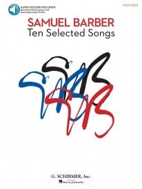 Barber: 10 Selected Songs - High Voice published by Schirmer (Book/Online Audio)