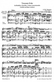 Telemann: Trio Sonata in Bb major TWV42:B4 published by Barenreiter