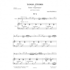 Piazzolla: Tango Etudes for Flute & Piano published by Lemoine
