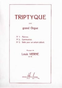 Vierne: Triptyque Opus 58 for Organ published by Lemoine