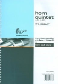 Mozart: Horn Quintet K407 for Horn in Eb published by Brasswind