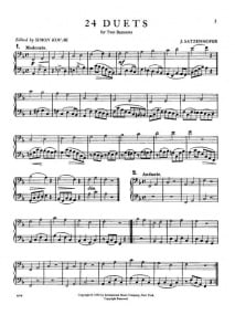 Satzenhofer: 24 Duets for Bassoon published by IMC