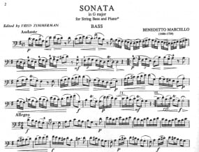 Marcello: Sonata in G for Double Bass published by IMC