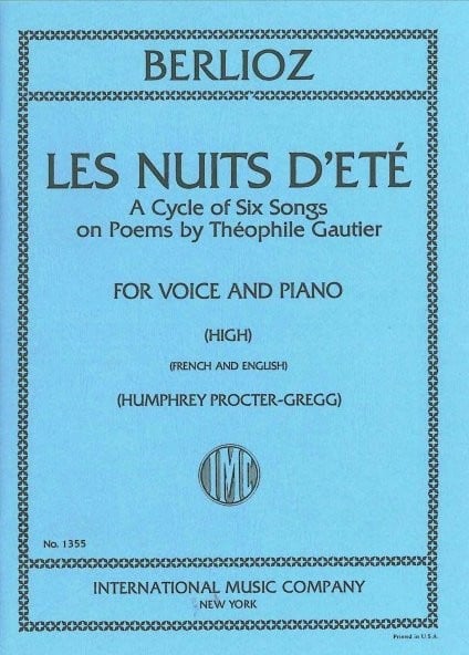 Berlioz: Les nuits d'ete for High Voice published by IMC