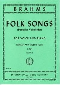 Brahms: 42 Folk Songs Volume 2 Low Voice published by IMC