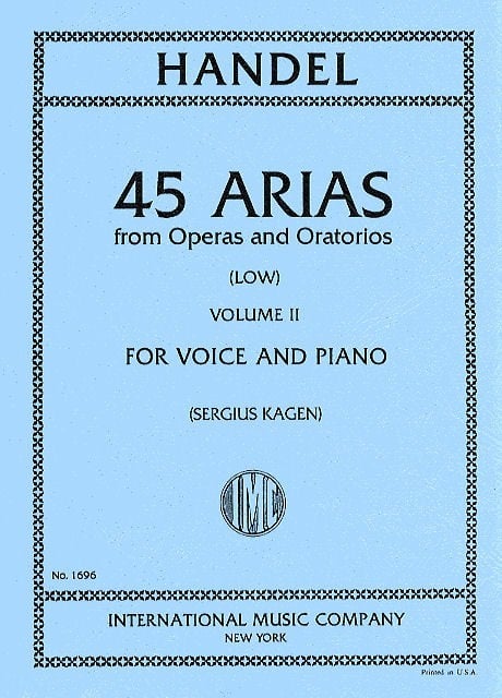 Handel: 45 Arias Volume 2 Low Voice published by IMC