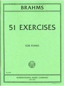 Brahms: 51 Exercises for Piano published by IMC