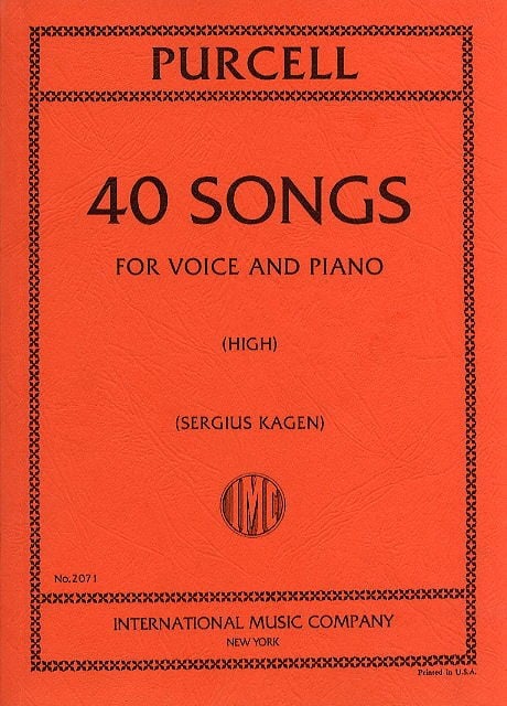 Purcell: 40 Songs for High Voice published by IMC