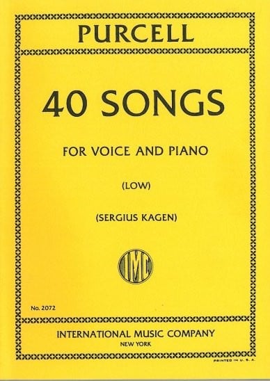 Purcell: 40 Songs for Low Voice published by IMC