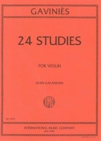 Gavinis: 24 Etudes for Violin published by IMC