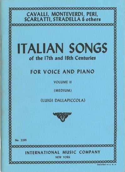 Forwoods ScoreStore Italian Songs of the 17th & 18th Centuries Volume