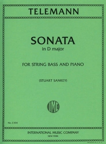 Telemann: Sonata in D for Double Bass published by IMC