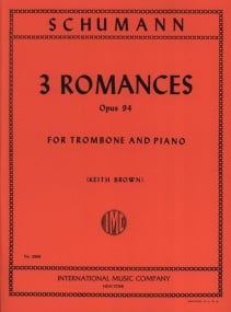 Schumann: Three Romances Opus 94 for Trombone published by IMC