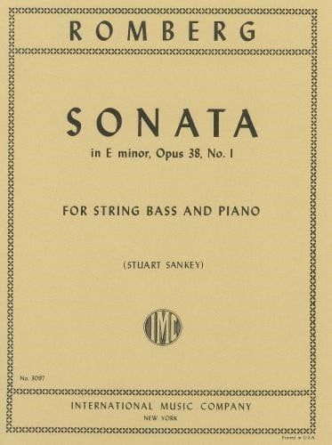 Romberg: Sonata in E minor Opus 38/1 for Double Bass published by IMC