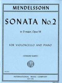 Mendelssohn: Sonata No 2 in D Opus 58 for Cello published by IMC