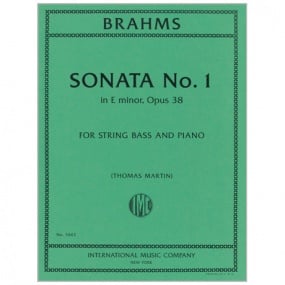 Brahms: Sonata No.1 in E Minor Opus 38 for Double Bass published by IMC