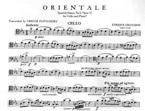 Granados: Orientale (Spanish Dance Op 32/2) for Cello published by IMC