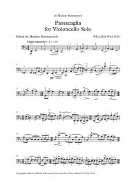 Walton: Two Pieces for solo cello published by OUP