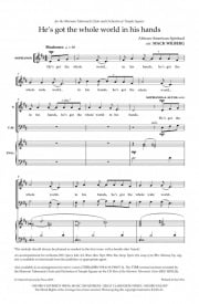 Wilberg: He's got the whole world in his hands SATB published by OUP