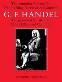 Handel: Complete Sonatas for Treble Recorder published by Faber