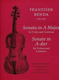 Benda: Sonata In A for Violin published by Faber