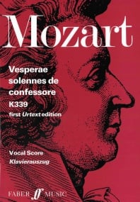 Mozart: Vesperae solennes de confessore K339 published by Faber - Vocal Score