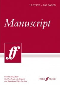 Faber A4 12 Stave Manuscript Pad (200 Sheets)