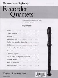 Recorder from the Beginning Quartets: Descant Recorder Part published by Chester