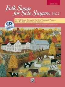 Folk Songs for Solo Singers Volume  2 - Medium/High published by Alfred (Book & CD)