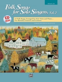 Folk Songs for Solo Singers Volume 2 - Medium/Low published by Alfred (Book & CD)