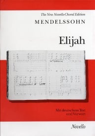 Mendelssohn: Elijah published by Novello - Vocal Score