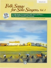 Folk Songs for Solo Singers Volume 1 -  Medium/High published by Alfred (Book & CD)