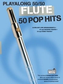 Playalong 50/50: Flute - 50 Pop Hits published by Wise (Book & Download Card)