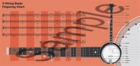 5-String Banjo Fingering Chart published by Chester