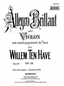 Ten Have: Allegro Brilliant for Violin published by Bosworth