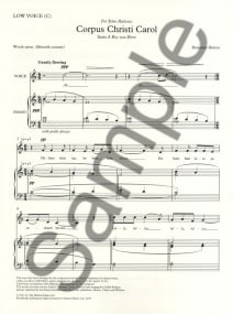 Britten: Corpus Christi Carol for Low Voice published by Chester